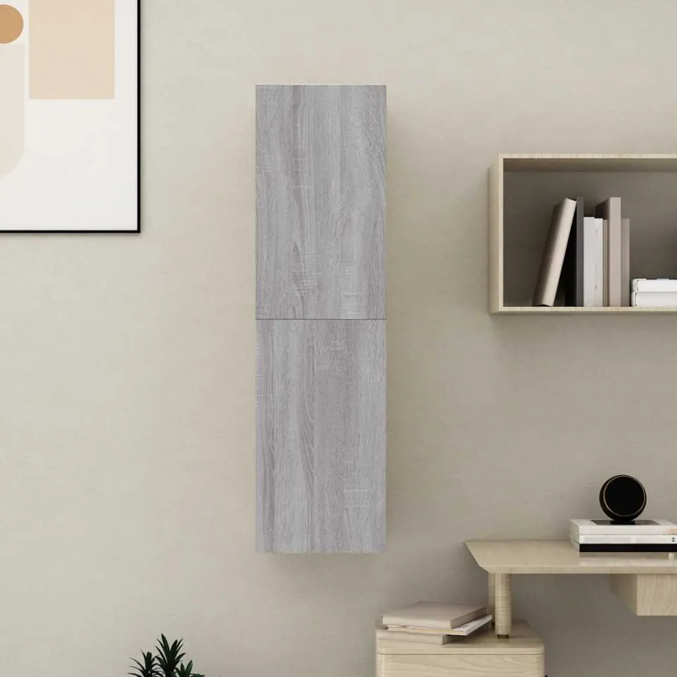vidaXL Tv-wandmeubel 30,5x30x110 cm grijs sonoma eikenkleurig, foto 3