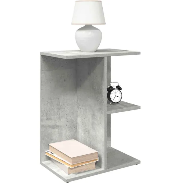 vidaXL Nachtkastjes 2 st 46,5x29x61 cm bewerkt hout betongrijs