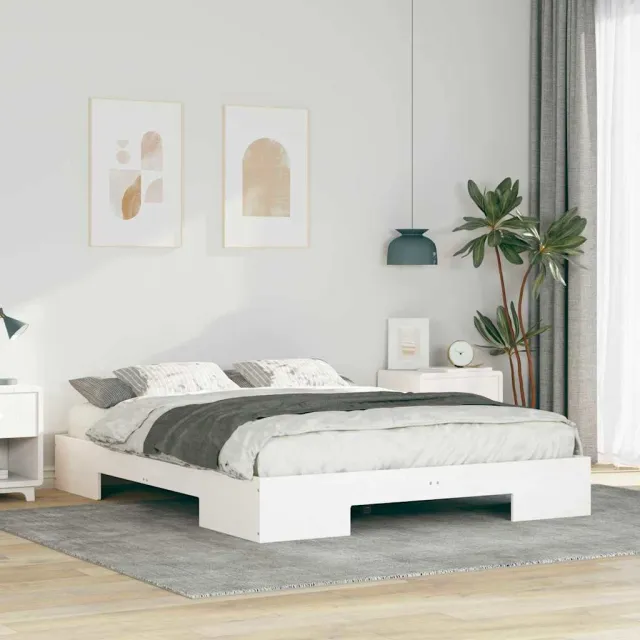 vidaXL Bedframe Wit 160 x 200 cm