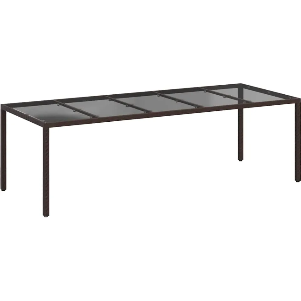 vidaXL Tuinstafel Bruin poly rattan, foto 3