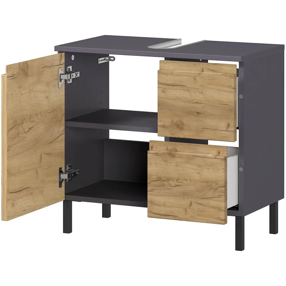 Wastafelkast Abrantes Eiken 60 cm, foto 2
