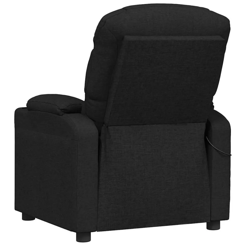 vidaXL Massagestoel stof zwart, foto 4