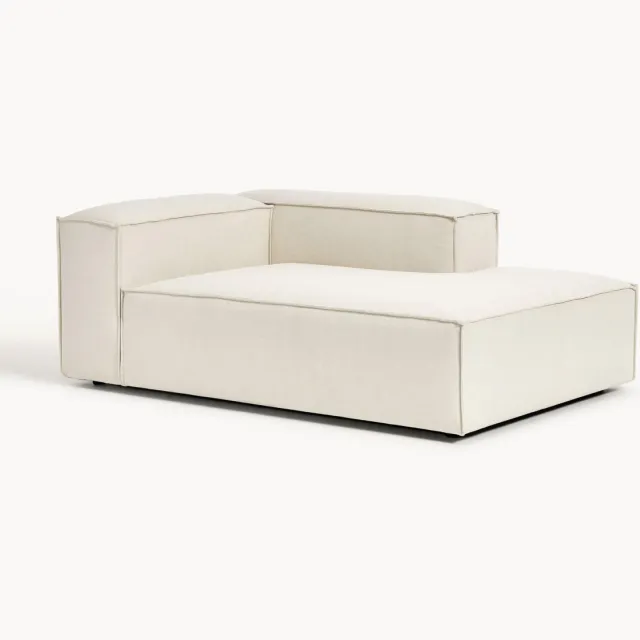 Westwing Collection Hoek chaise longue module Lennon Wit