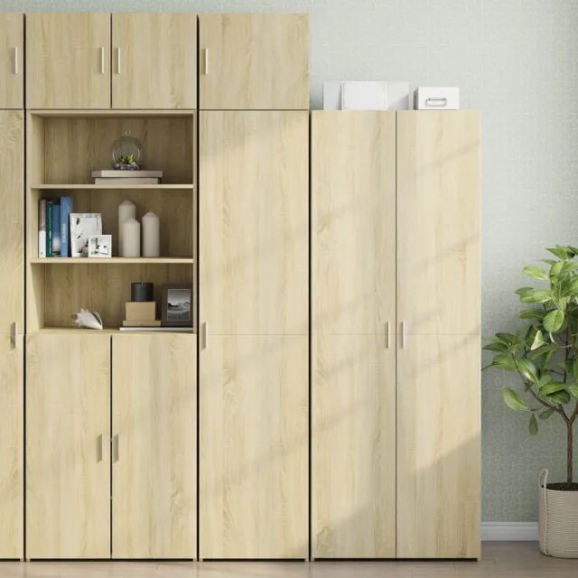 vidaXL Opbergkast smal 45x42,5x225 cm bewerkt hout sonoma eikenkleurig Bruin