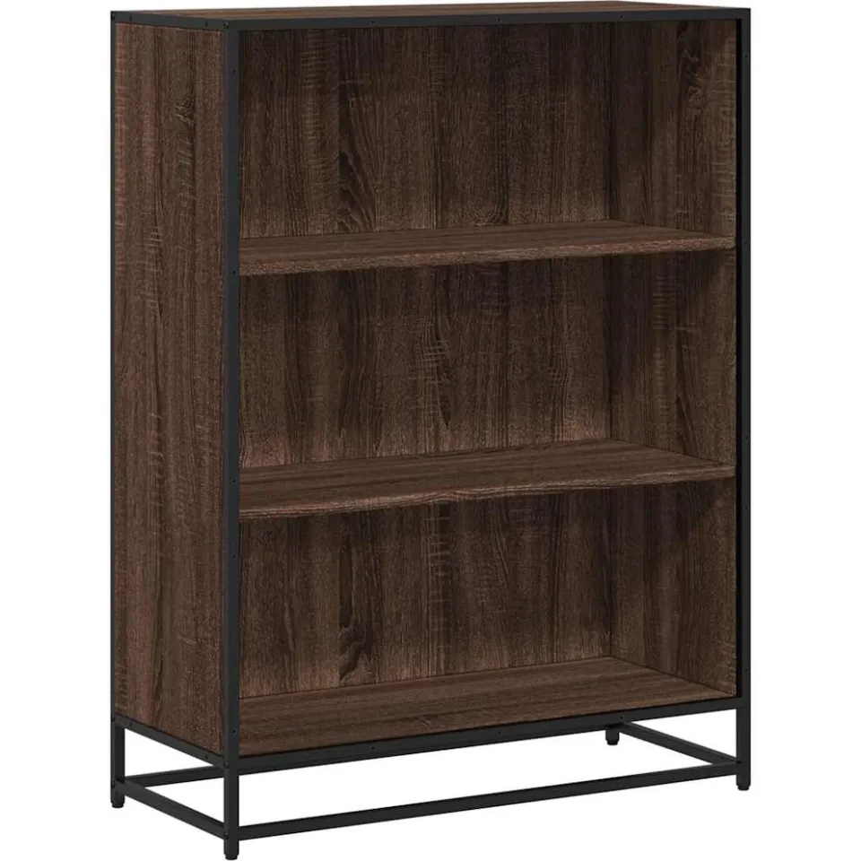 vidaXL Boekenkast 80,5x35x107,5 cm bewerkt hout bruin eikenkleur, foto 3