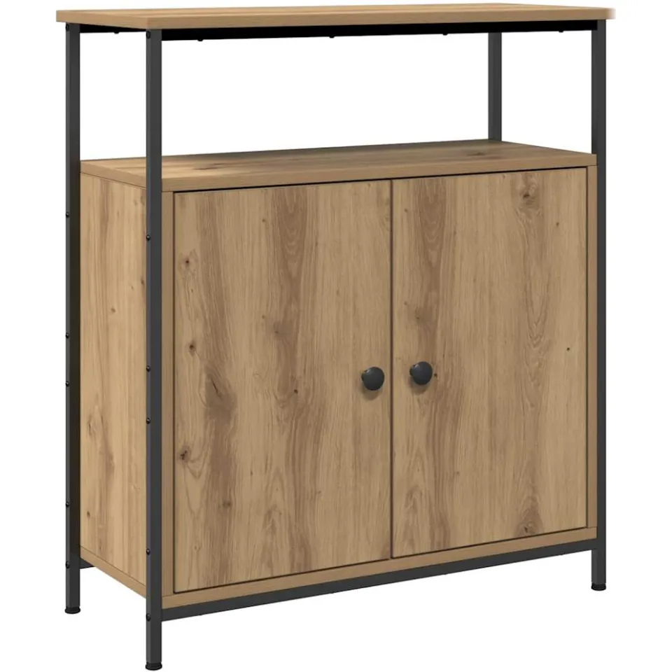 vidaXL Dressoir 70x30x80 cm bewerkt hout artisanaal eikenkleur, foto 3