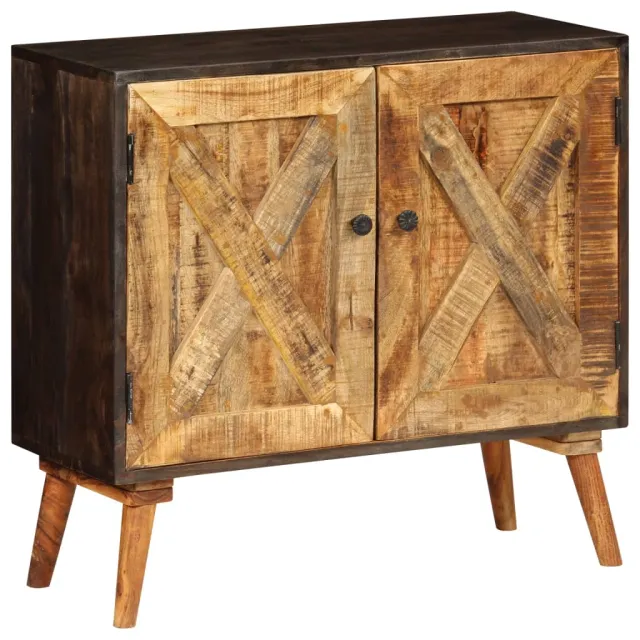 vidaXL Dressoir 85x30x75 cm massief mangohout bruin