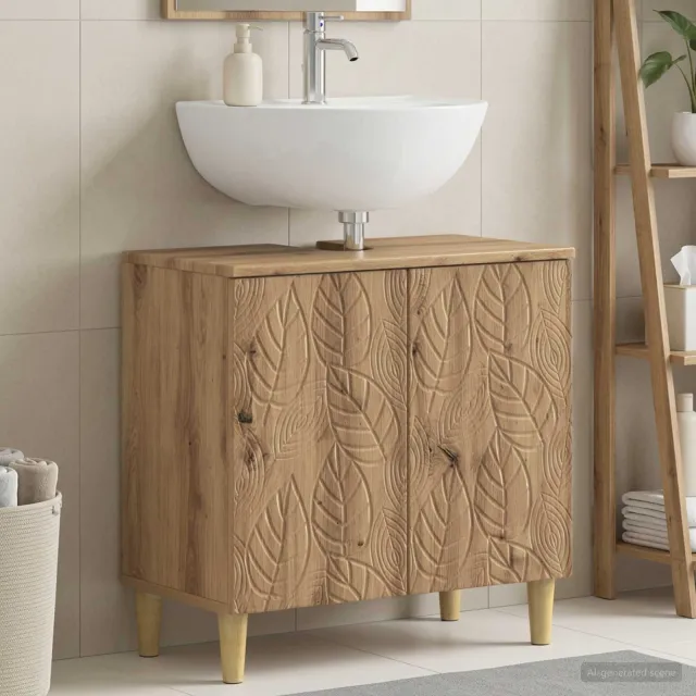 vidaXL Badkamer wastafelkast DELFT Artisanaal eiken, foto 2