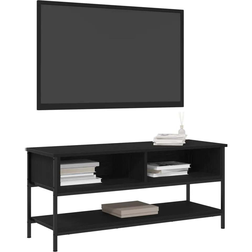 vidaXL Tv-meubelset 100 x 35 x 45 cm Zwart Eiken Bewerkt hout, foto 3