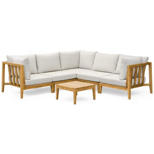 Belito Daan Hoek Loungeset | Teakhout | 245x245 cm | Nr. 6 incl. Vierkante Tafel
