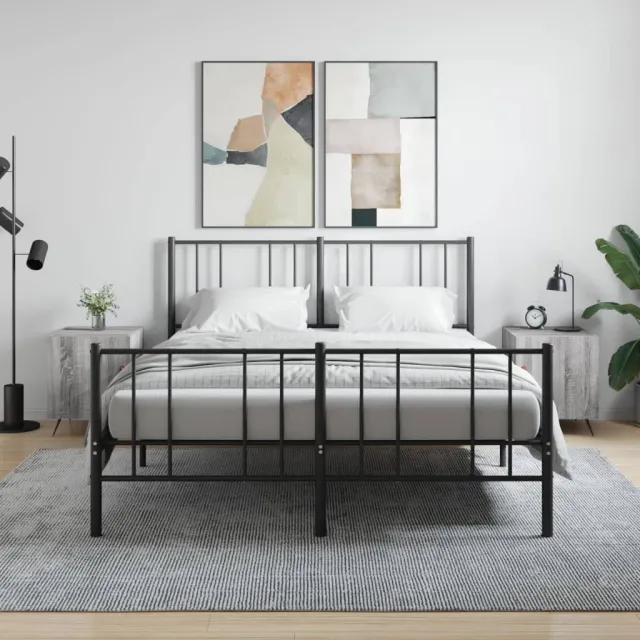 vidaXL Nachtkastjes 2 st 40x40x50 cm bewerkt hout grijs sonoma eiken, foto 2