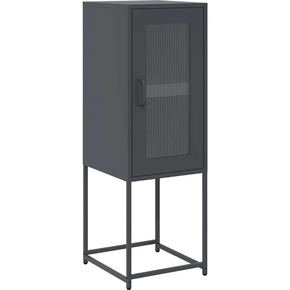 vidaXL Dressoir 36x39x107 cm koudgewalst staal antracietkleurig