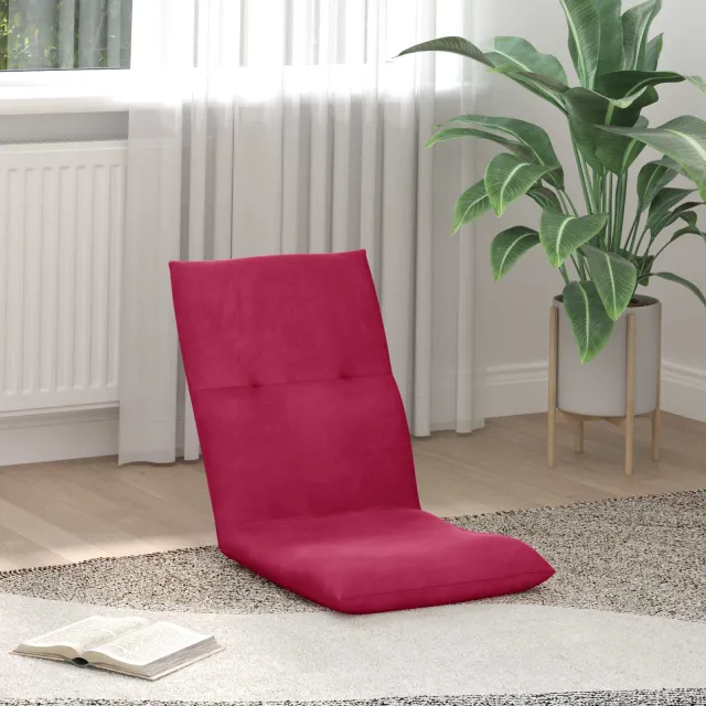 vidaXL Verstelbare vlo stoelen Wijnrood Fluweel