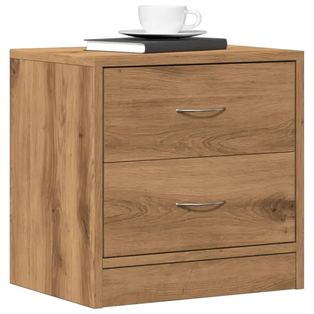 vidaXL Nachtkastje 40x30x40 cm bewerkt hout artisanaal eikenkleurig, foto 2