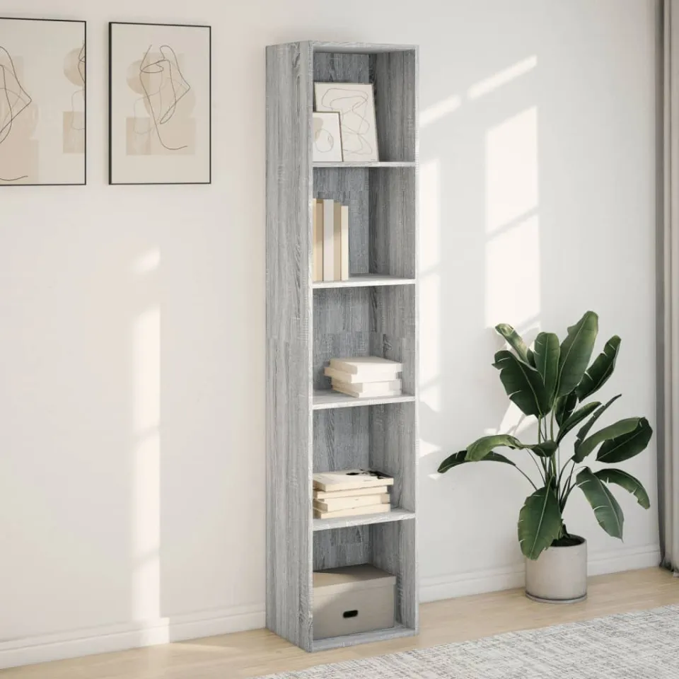 vidaXL Boekenkast 40x30x189 cm bewerkt hout grijs sonoma eikenkleurig, foto 2