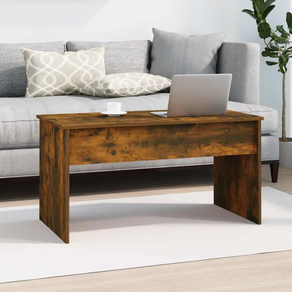 vidaXL Salontafel 102x50,5x52,5 cm bewerkt hout gerookt eikenkleurig, foto 2