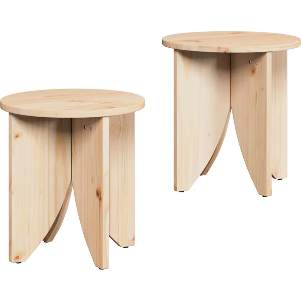 vidaXL Salontafel 2 st Naturel 41,5 x 41,5 x 44 cm, foto 3