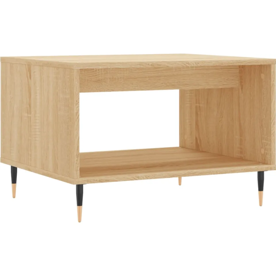 vidaXL Salontafel 60x50x40 cm bewerkt hout sonoma eikenkleurig, foto 3