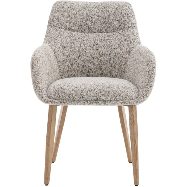 DÉJA Living Eetkamerstoel Noé - Beige/Naturel - Zithoogte 47cm - Set van 2