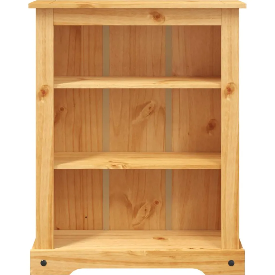 vidaXL Boekenkast grenenhout met 3 planken Corona-stijl 80x29x100 cm bruin, foto 3
