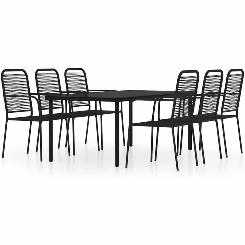 vidaXL 7-delige Tuinset zwart, foto 3