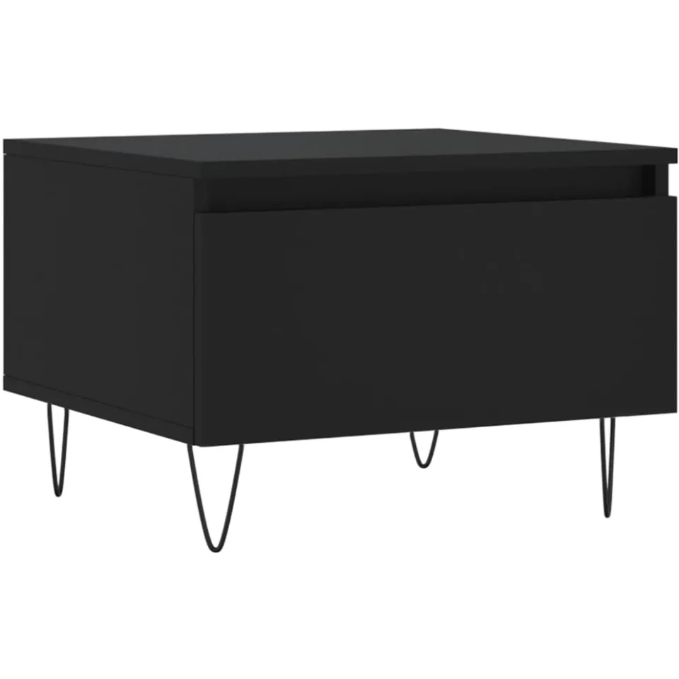 vidaXL Salontafels 2 st 50x46x35 cm bewerkt hout zwart