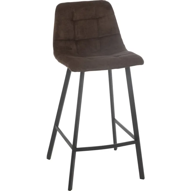 J-Line barstoel Kent - metaal/polyester - bruin