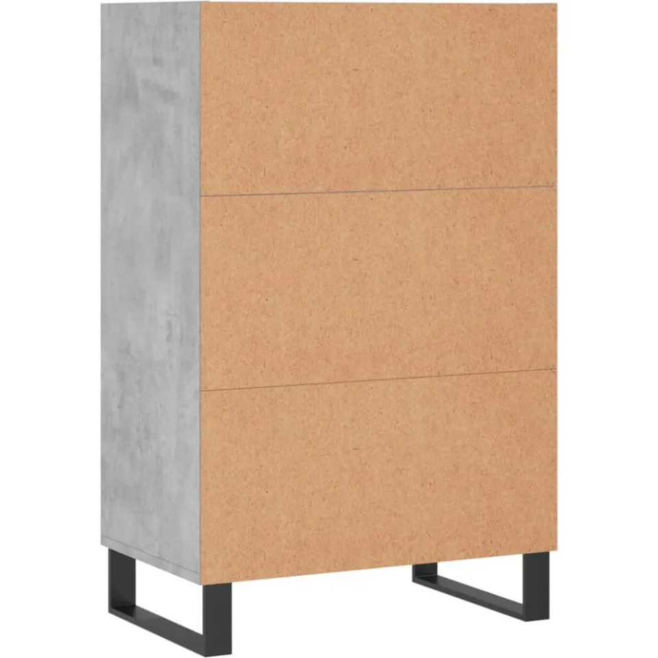 vidaXL Hoge kast 57x35x90 cm bewerkt hout betongrijs grijs, foto 4