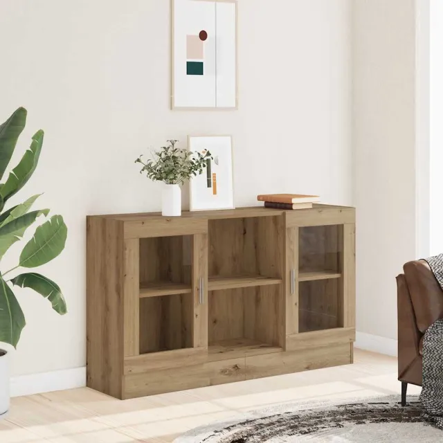 vidaXL Dressoir 120x30,5x70 cm bewerkt hout artisanaal eikenkleurig, foto 2
