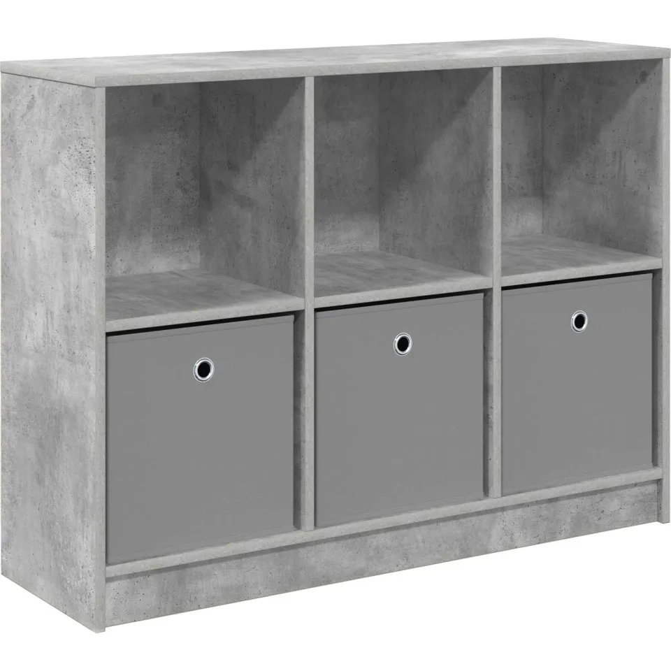 vidaXL Dressoir Beton Grijs 102 x 32 x 73,5 cm, foto 3