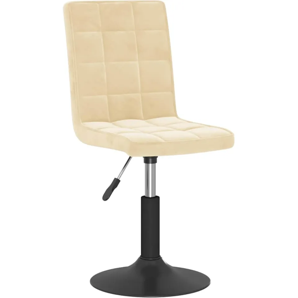 vidaXL Eetkamerstoelen draaibaar 6 st fluweel crèmekleurig