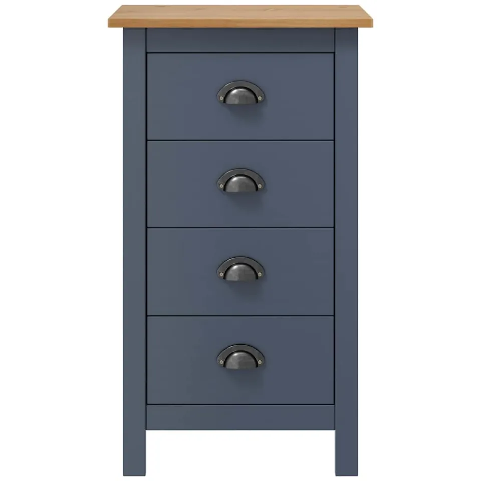 vidaXL Dressoir Hill 46x35x80 cm massief grenenhout grijs, foto 2