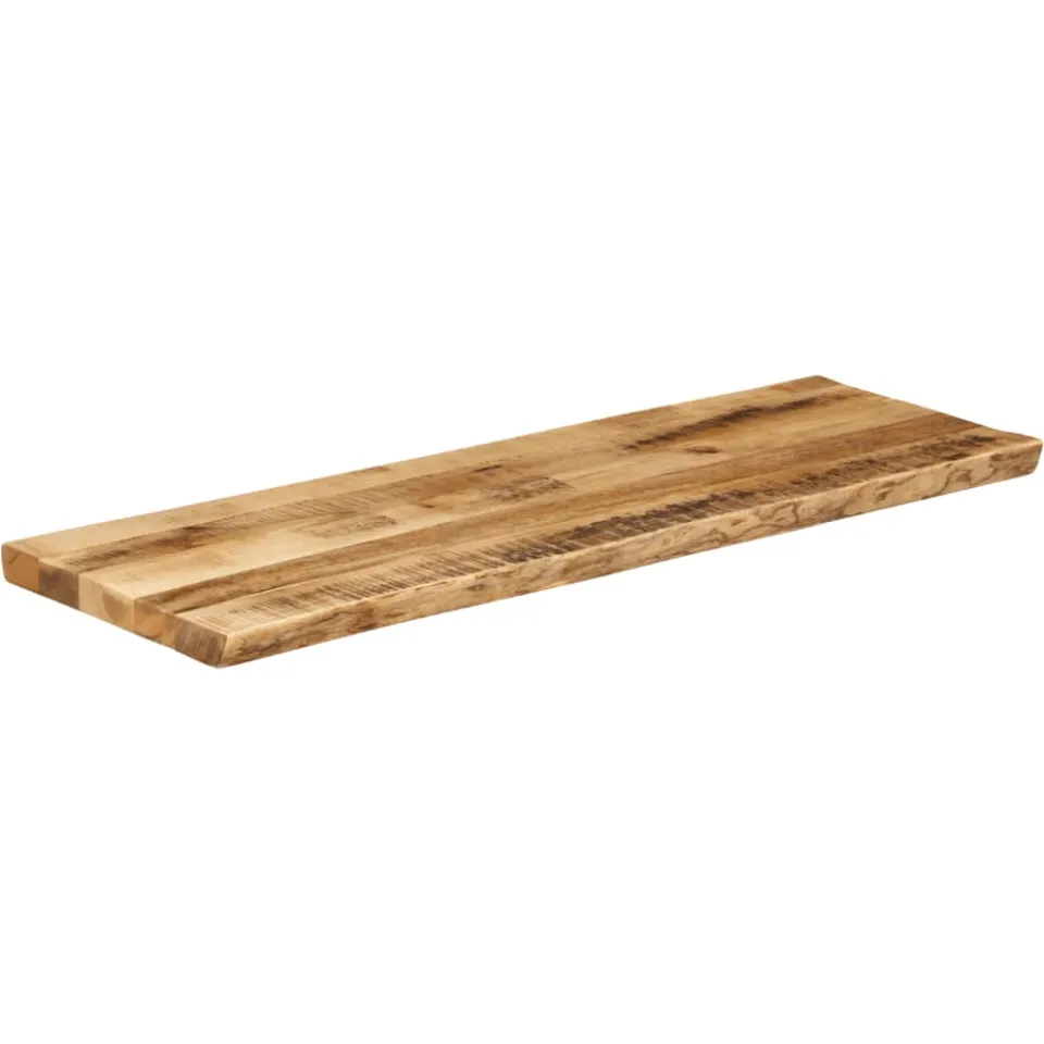 vidaXL Tafelblad met natuurlijke rand 110x40x3,8 cm massief mangohout bruin, foto 2