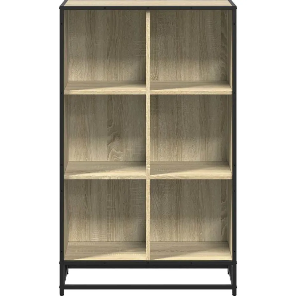 vidaXL Boekenkast 65,5x33x107,5 cm bewerkt hout sonoma eikenkleurig, foto 4