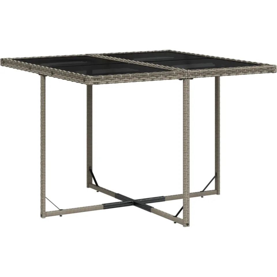 vidaXL 9-delige tuinset met kussens, grijs polyrotan, foto 3