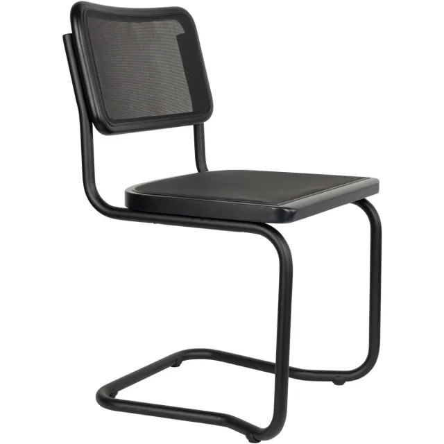 Dutchbone Carree Eetkamerstoelen Zwart - Set van 2