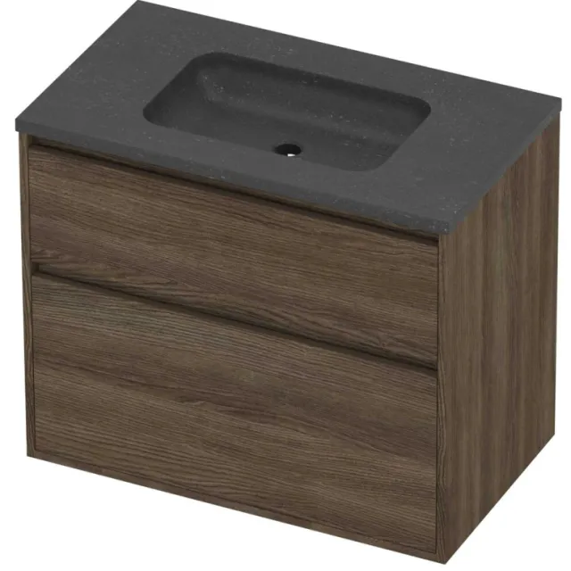 Proline Rollo Badmeubelset Hardsteen Elegant 80x46x67 cm Blue Stone Vital Oak Eiken
