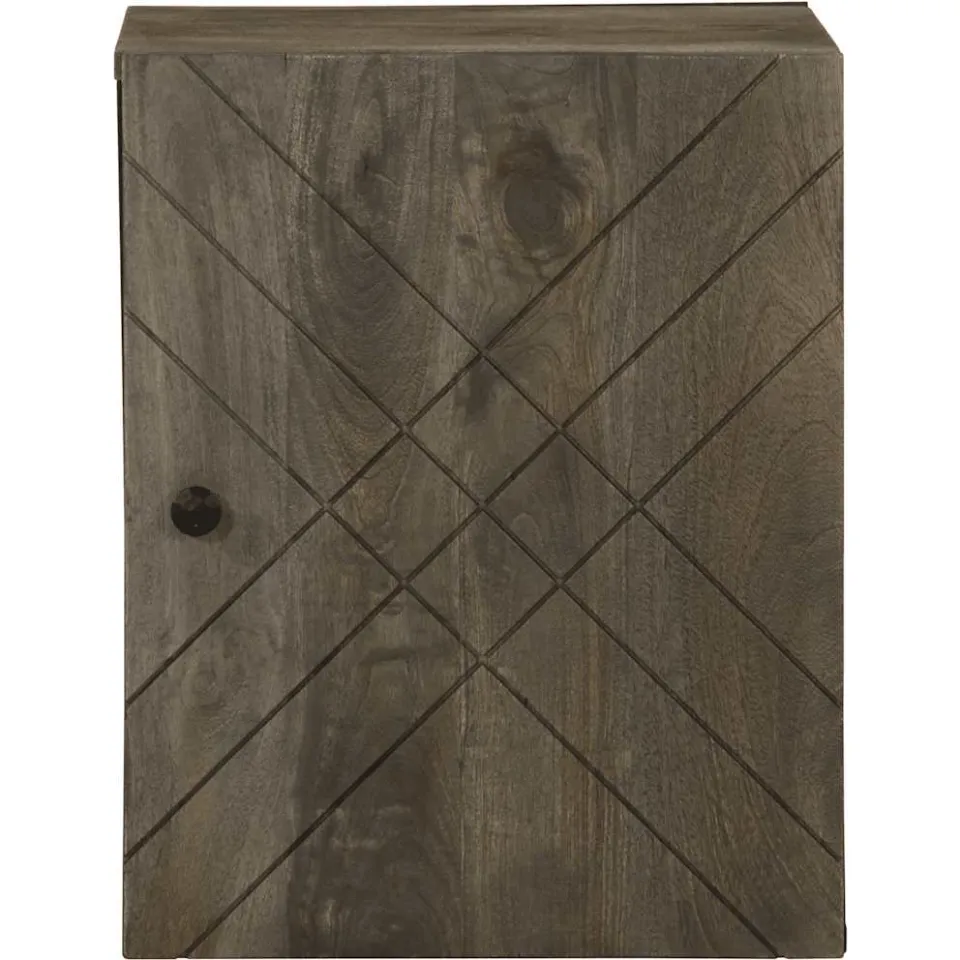 vidaXL Badkamerkast wandgemonteerd 38x33x48 cm massief mangohout zwart, foto 3
