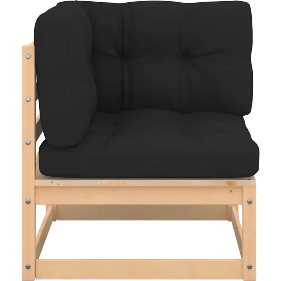 vidaXL 4-delige Loungeset massief grenenhout anthraciet, foto 3