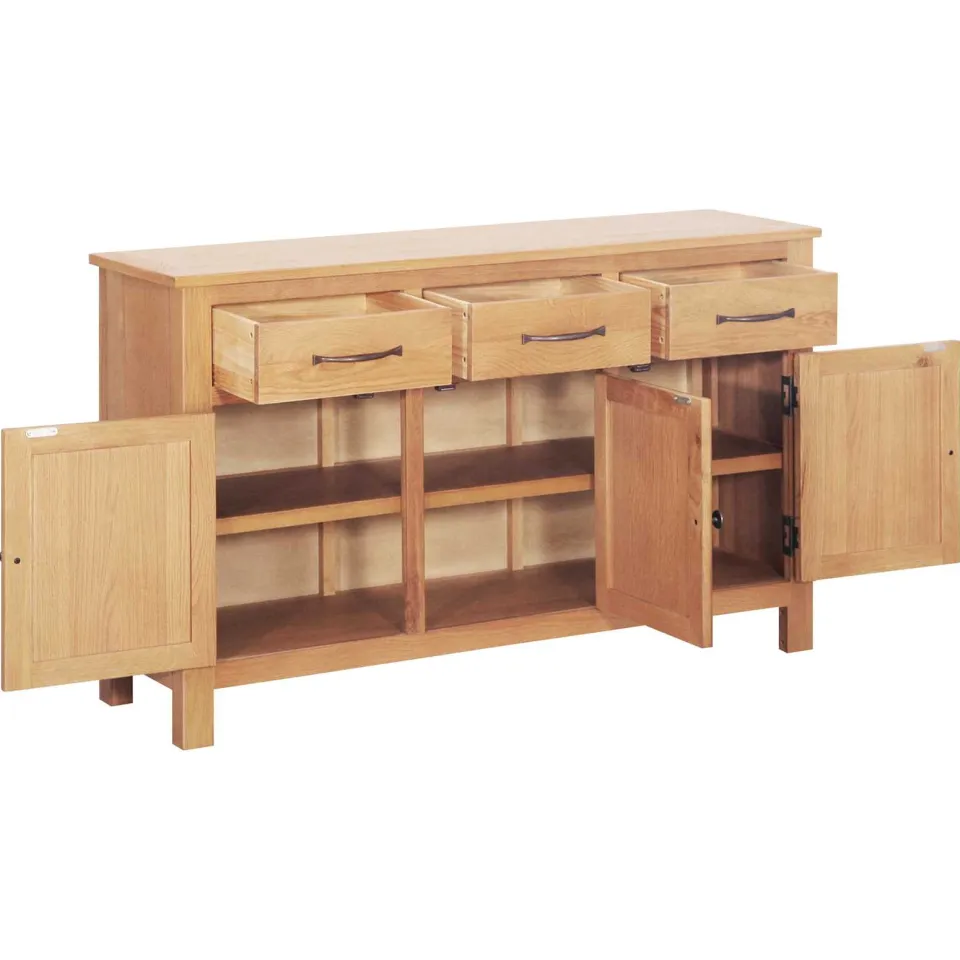 vidaXL Dressoir Bruin 112 x 33.5 x 70 cm Massief eikenhout, foto 2