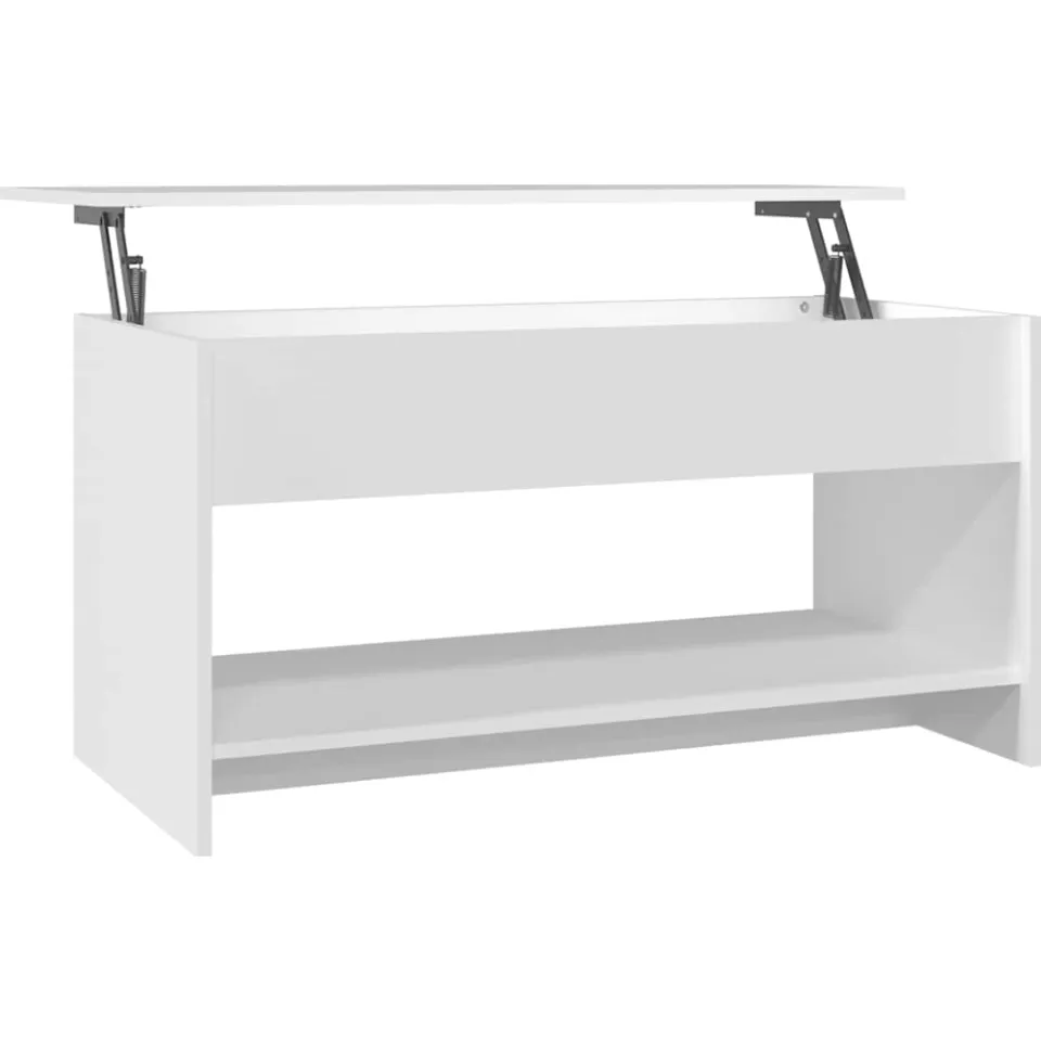 vidaXL Salontafel 102x50x52,5 cm bewerkt hout wit