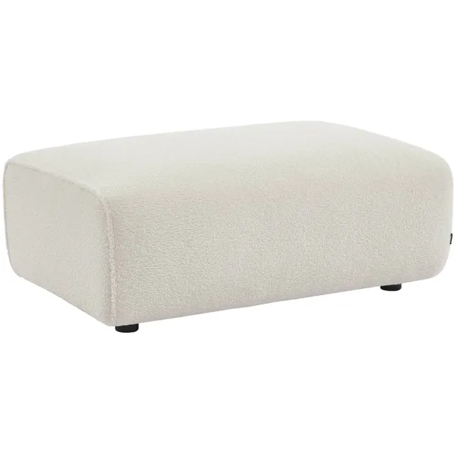 sweeek Poef, module voor bank, voetenbank voor 3-zitsbank bouclé, l 102 x b 70 x h 41cm - wallas Crème