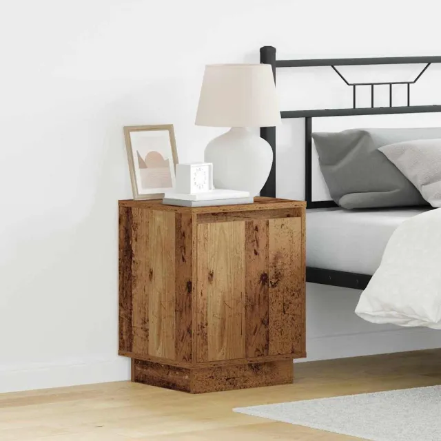 vidaXL Nachtkastje 2 st Oudhout 39 x 34,5 x 50 cm Bewerkt hout bruin, foto 2
