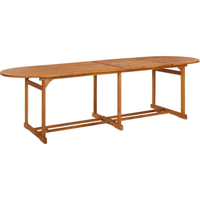 vidaXL Tuintafel 280x90x75 cm massief acaciahout Bruin