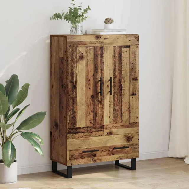 vidaXL Highboard Oud Hout 69,5 x 31 x 115 cm Bewerkt hout Bruin