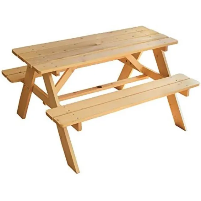 Lexium Store Lexium Kinder Picknicktafel - Kinderpicknicktafel - Kinder Tuinset - Picknicktafel - Tuinset Kinderen - Picknicktafel Kinderen Bruin