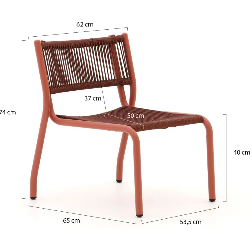 Manifesto Furniture Manifesto Misurina lounge tuinstoel stapelbaar oranje, foto 2