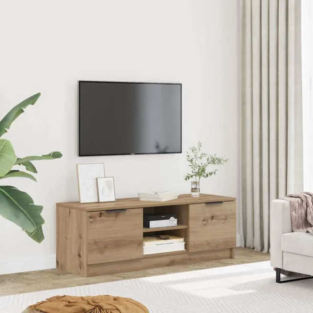 vidaXL Tv-meubel 102x35x36,5 cm bewerkt hout artisanaal eikenkleur, foto 2