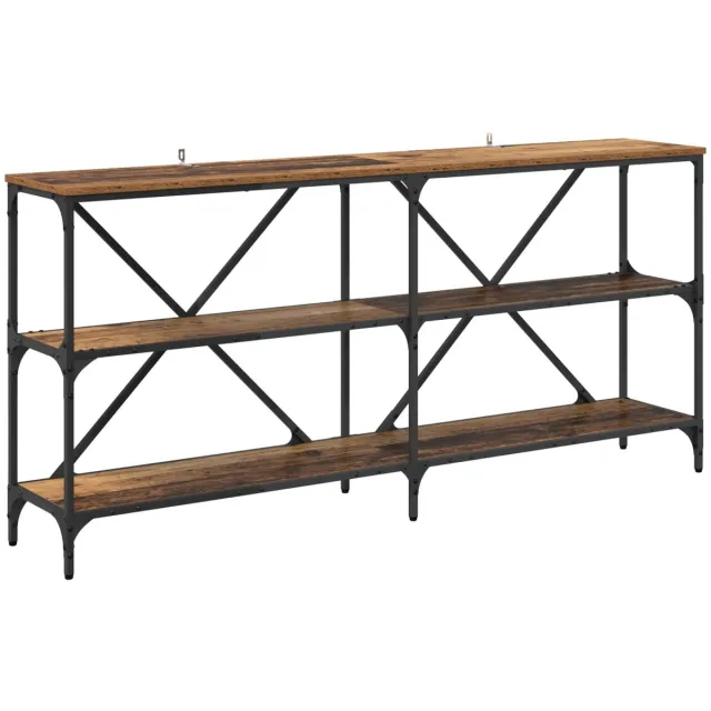 vidaXL Wandtafel - Oudhout - 160 - x - 30 - x - 75 - cm - Bewerkt - hout