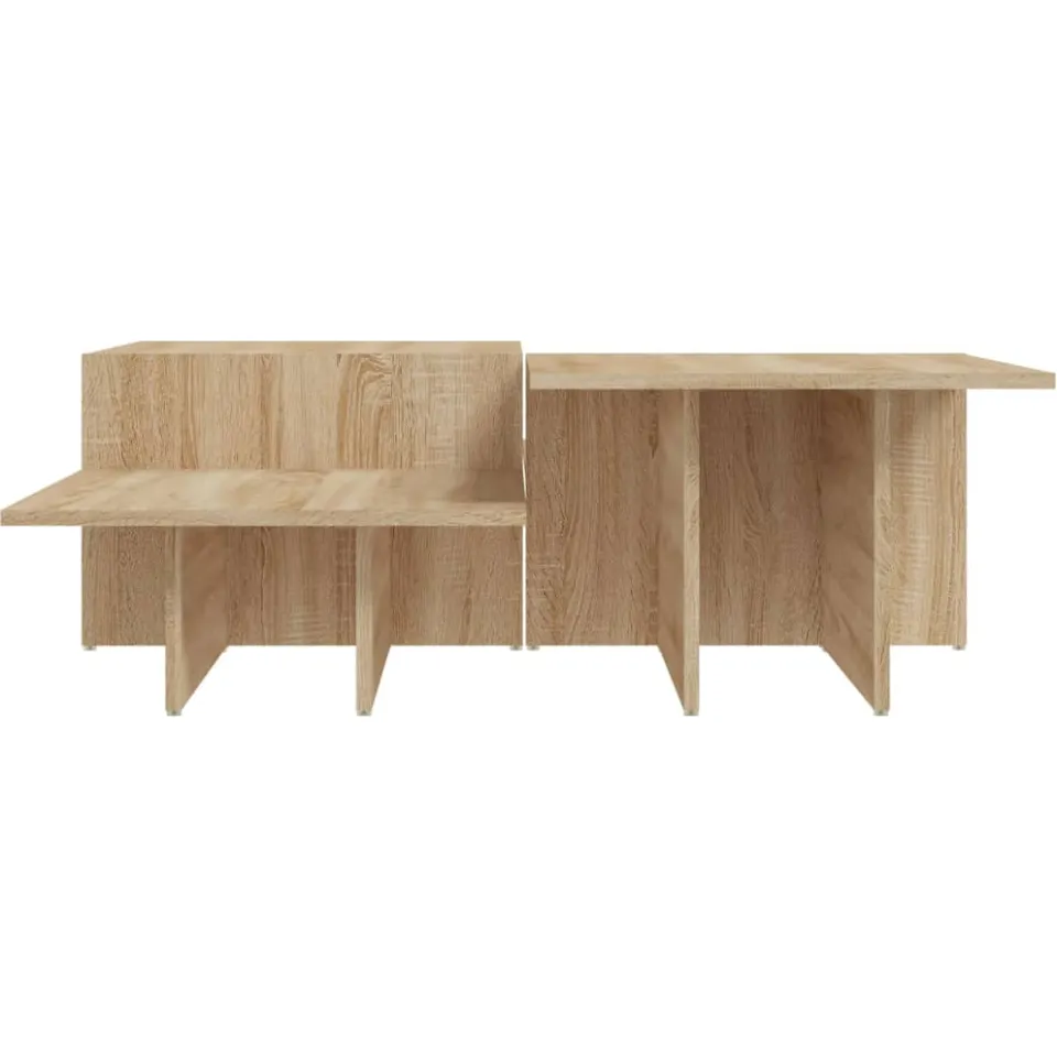 vidaXL Salontafels 2 st bewerkt hout sonoma eikenkleurig, foto 4